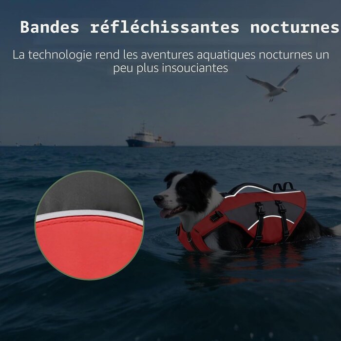 Gilet de sauvetage pour chien - Taille S - Rouge - 32% de remise