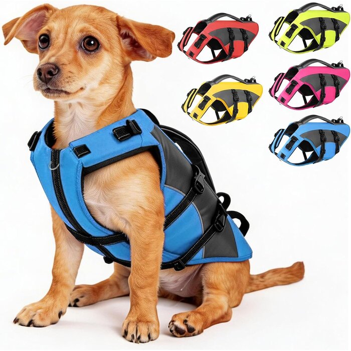 Gilet de sauvetage pour chien - Taille S - Rouge - 32% de remise
