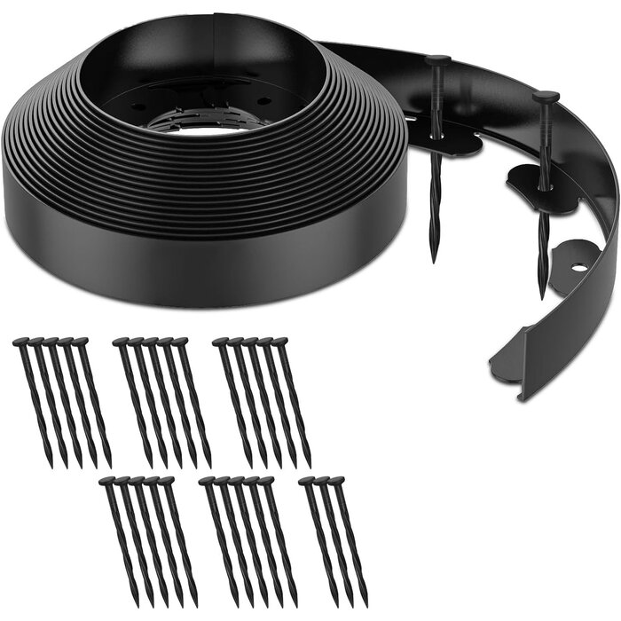 Bordure de jardin flexible 15 m - 6 cm - 45 piquets - 30% de remise