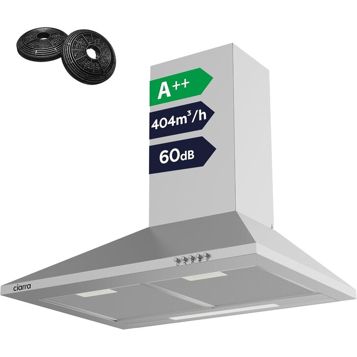 Hotte aspirante murale 60 cm inox - 35% de remise