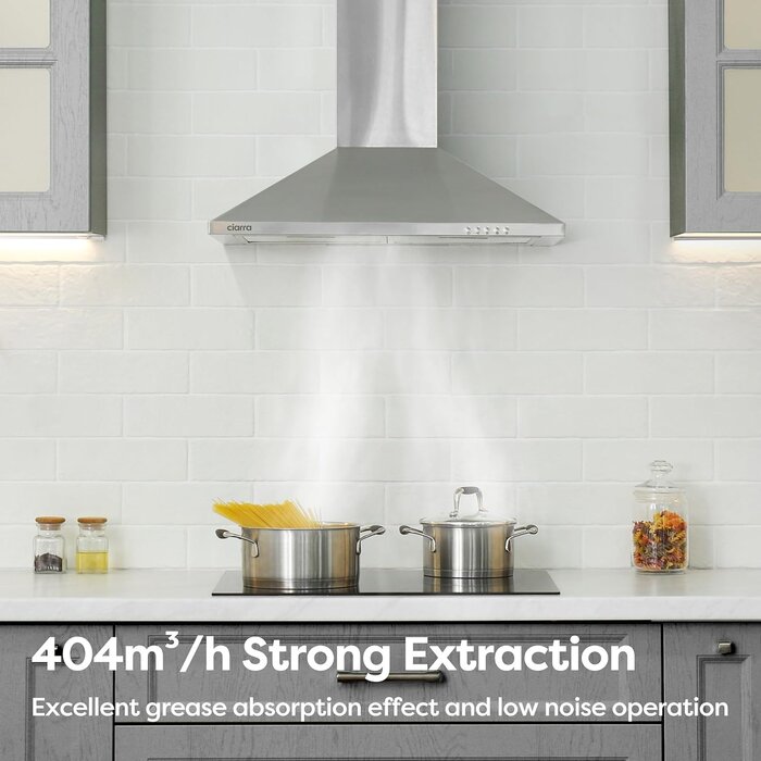 Hotte aspirante murale 60 cm inox - 35% de remise