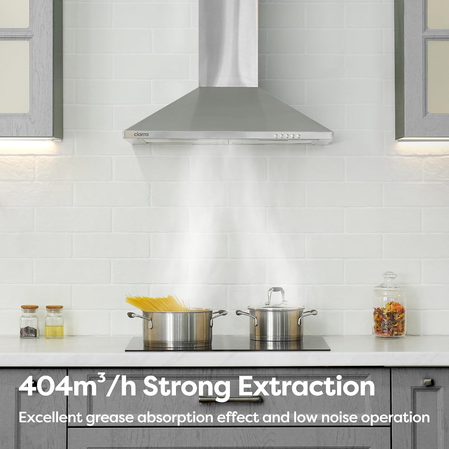 Hotte aspirante murale 60 cm inox - 35% de remise
