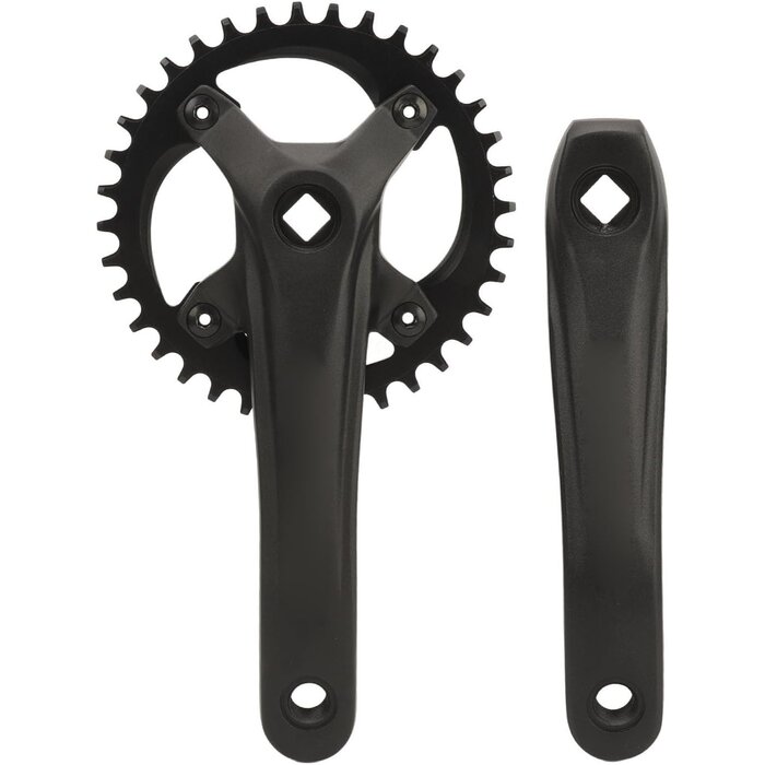 Pédalier VTT 104 BCD 36T Axe Carré - Noir - 32% de remise
