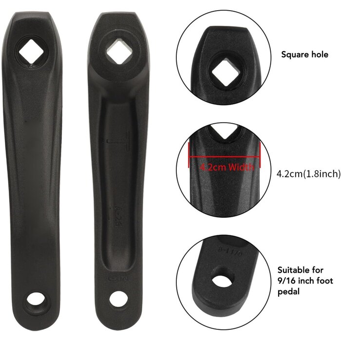 Pédalier VTT 104 BCD 36T Axe Carré - Noir - 32% de remise