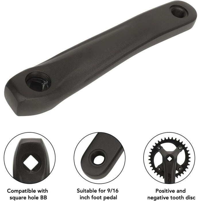 Pédalier VTT 104 BCD 36T Axe Carré - Noir - 32% de remise