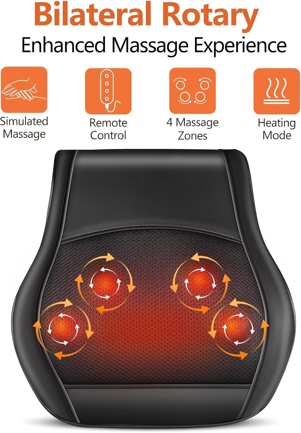 Coussin de massage Shiatsu chauffant pour cou et dos - 33% de remise
