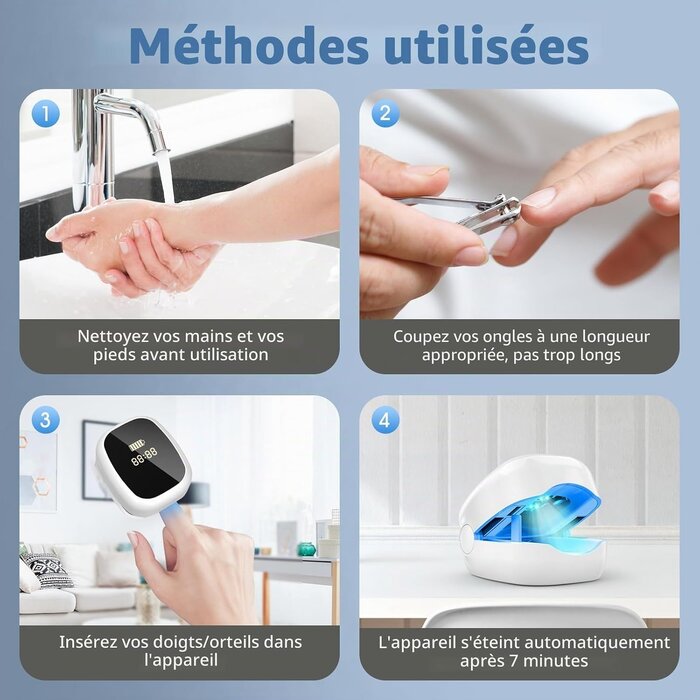 Appareil Laser Mycose Ongles - Lumière Bleue et Infrarouge - 31% de remise