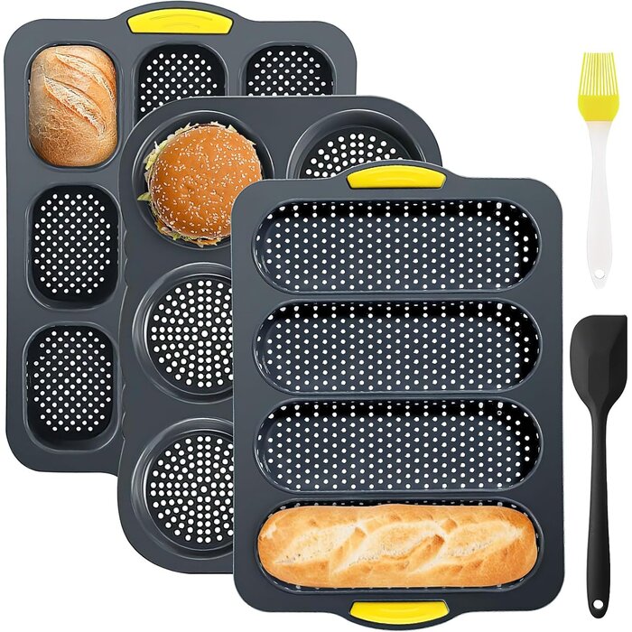 Set de 5 moules de cuisson en silicone - Noir - 30% de remise