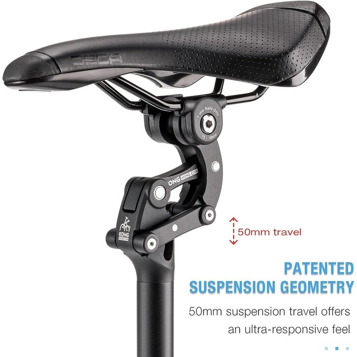 Tige de selle suspendue 27mm x 365mm, aluminium, noir - 34% de remise