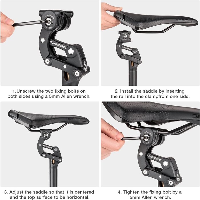 Tige de selle suspendue 27mm x 365mm, aluminium, noir - 34% de remise