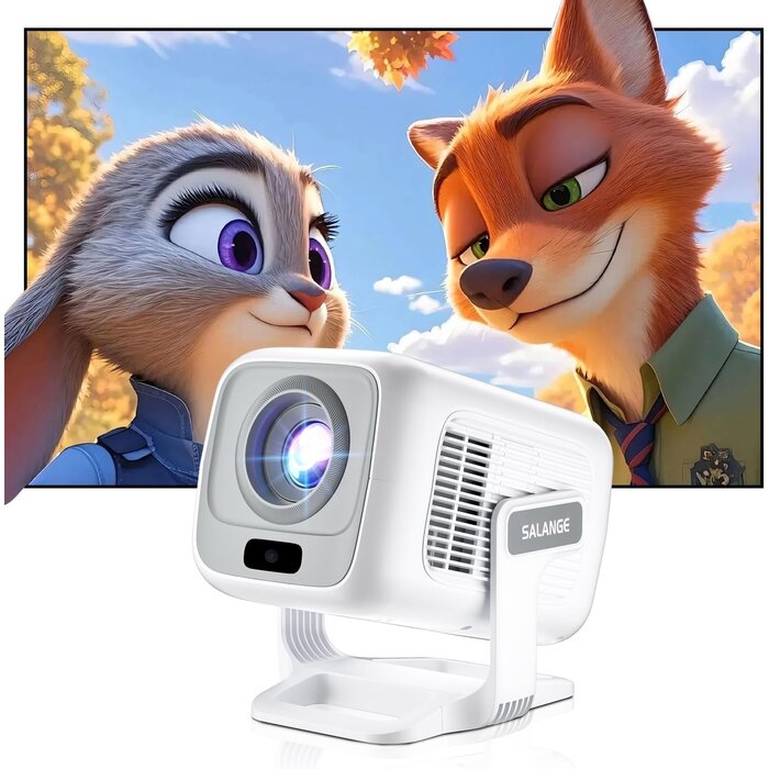 Mini projecteur 4K Android 14 - 33% de remise - 12000 Lumens - WiFi 6 - Rotatif