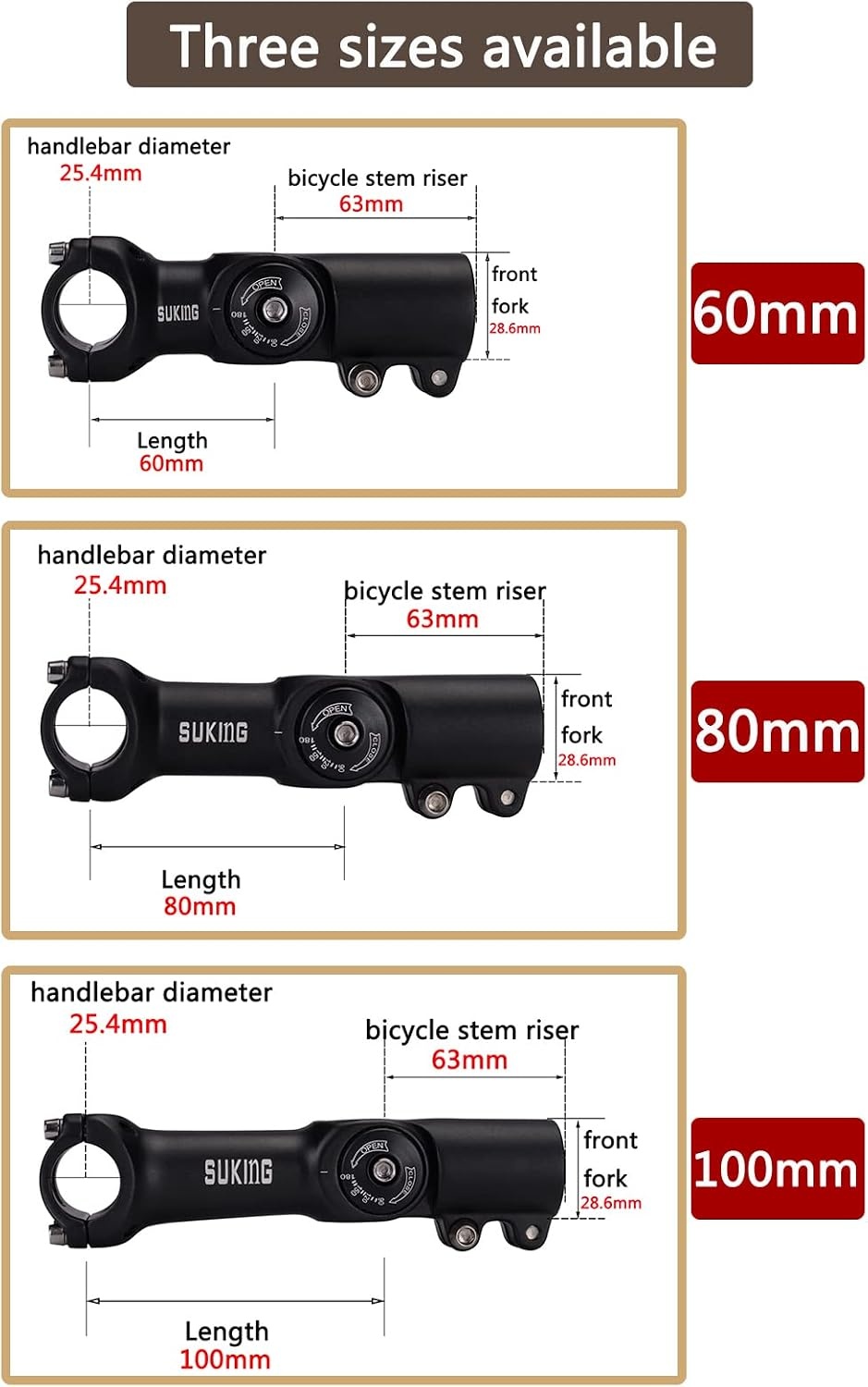 Potence de vélo réglable 0-90° - 31% de remise - Aluminium Noir 25,4 mm