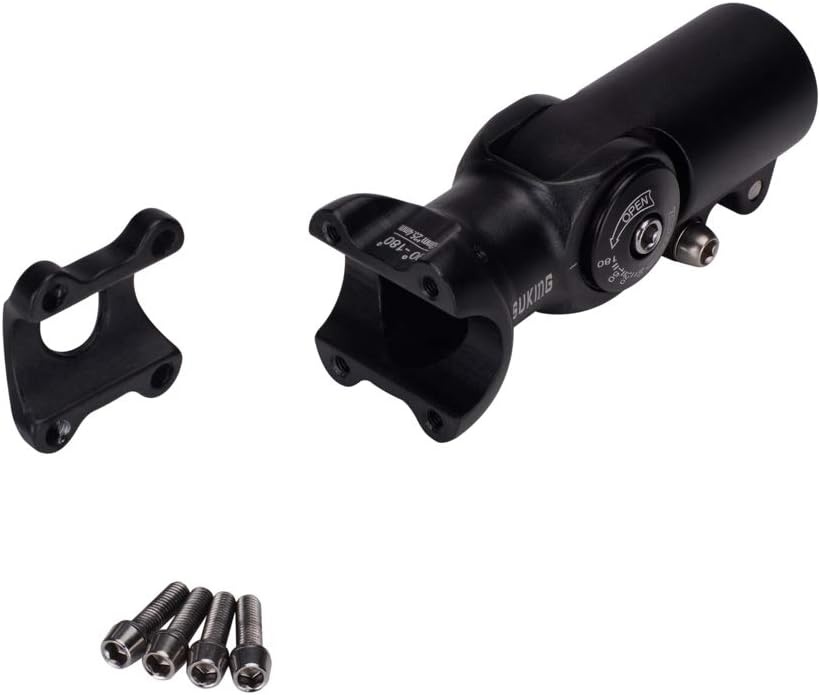Potence de vélo réglable 0-90° - 31% de remise - Aluminium Noir 25,4 mm