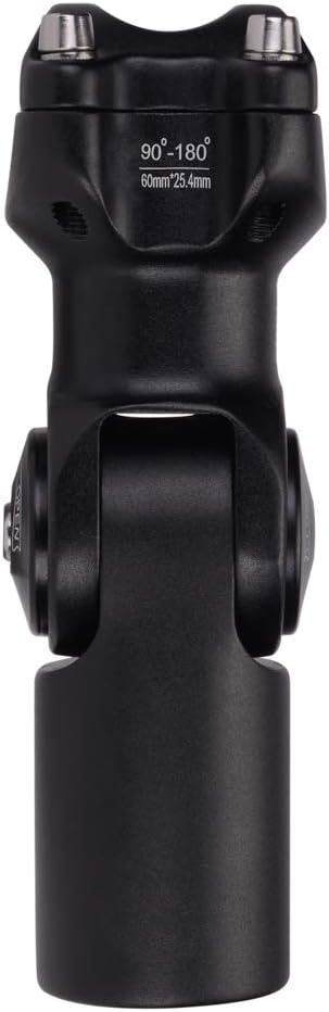 Potence de vélo réglable 0-90° - 31% de remise - Aluminium Noir 25,4 mm