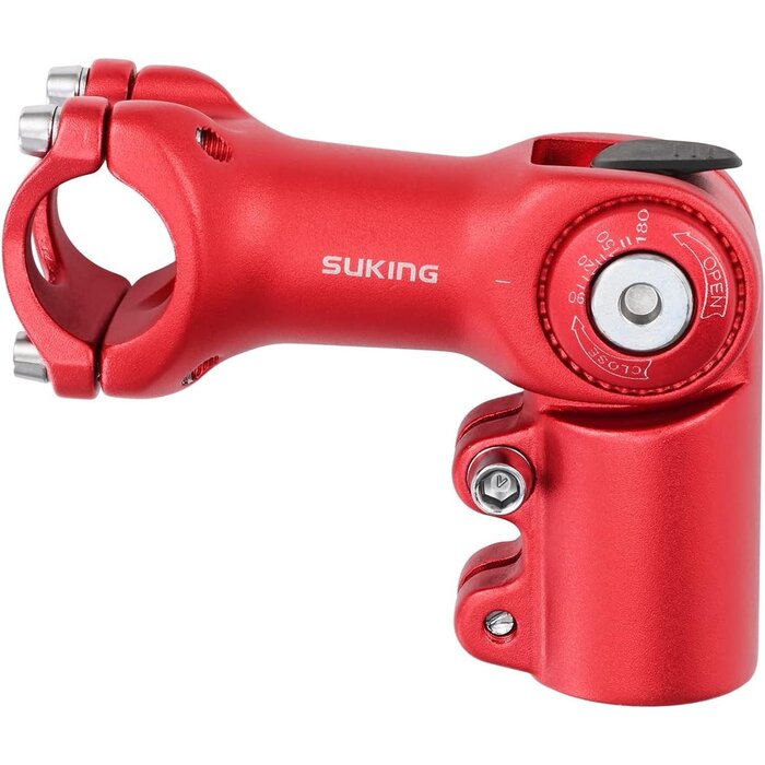 Potence de vélo réglable 0-90° - 31% de remise - Aluminium Noir 25,4 mm