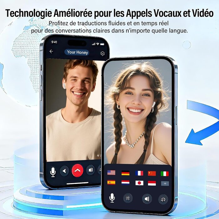 Écouteurs de traduction 164 langues avec écran tactile - 25% de remise