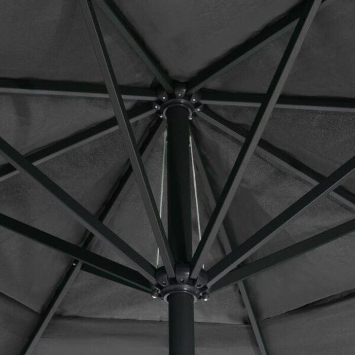 Parasol double anthracite 600 cm - 31% de remise
