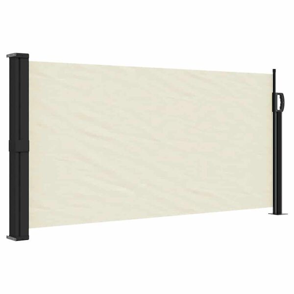 Pare-vent rétractable 100x500 cm crème - 34% de remise