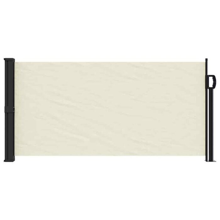 Pare-vent rétractable 100x500 cm crème - 34% de remise