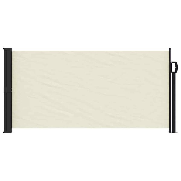 Pare-vent rétractable 100x500 cm crème - 34% de remise