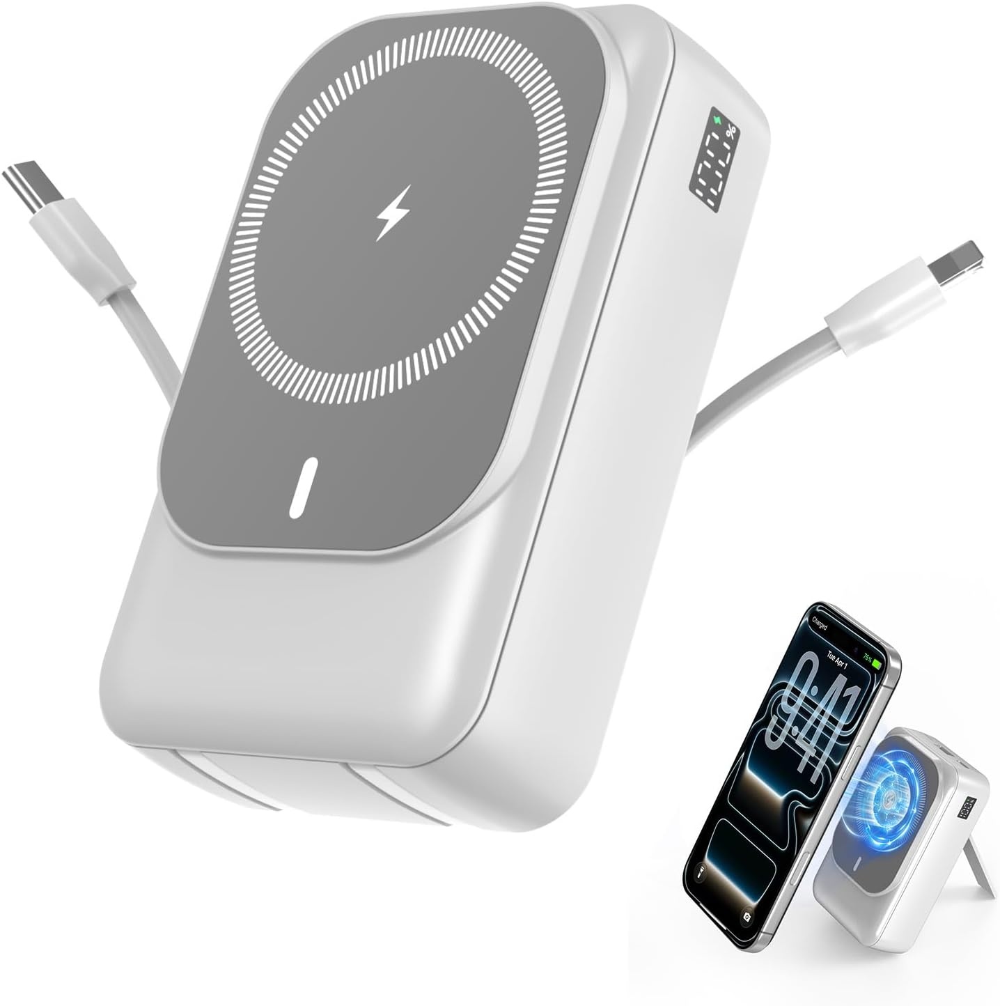 Batterie Externe Magnétique 26800 mAh - 32% de remise - Noir