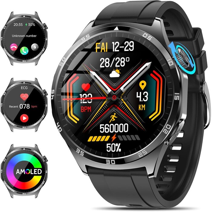 Montre Connectée AMOLED 1,43" Santé - 33% de remise