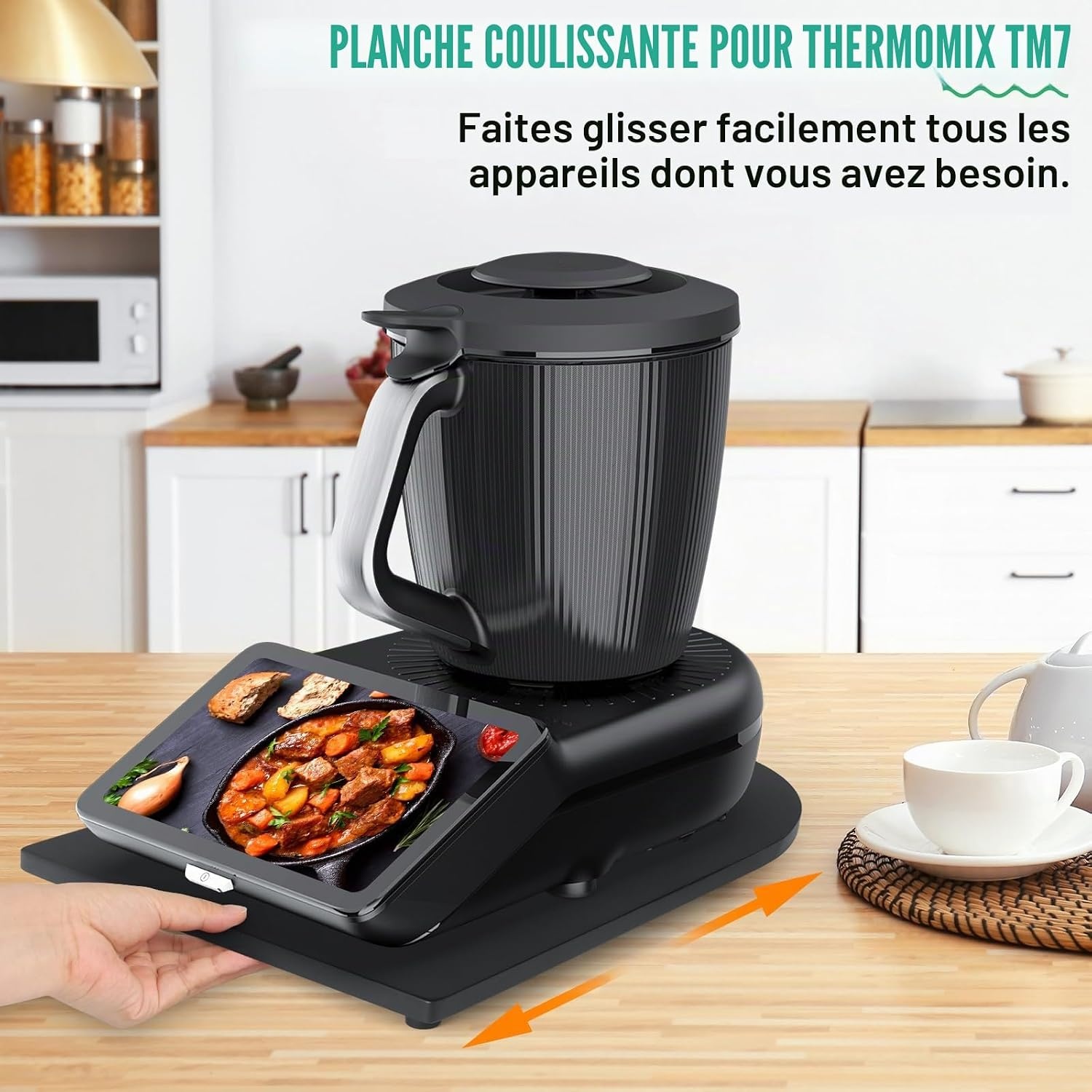 Planche de glissement pour Thermomix TM7 - Bambou noir - 31% de remise
