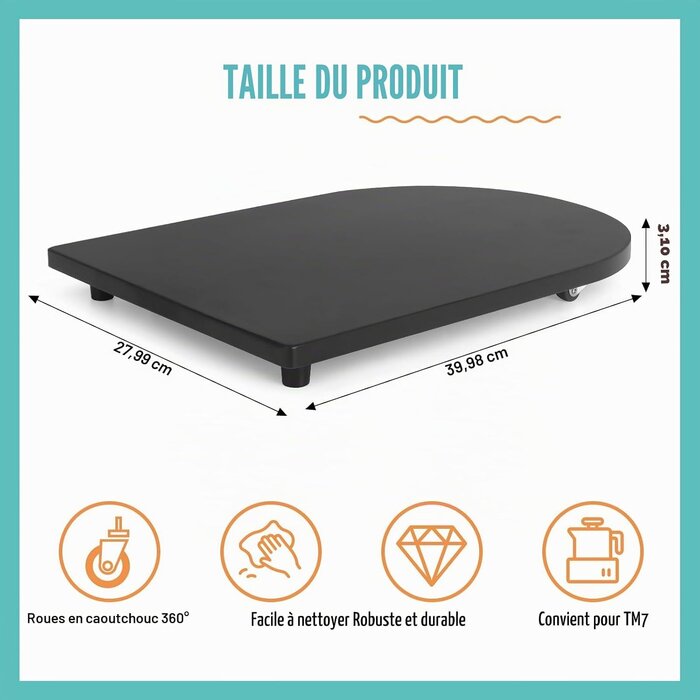 Planche de glissement pour Thermomix TM7 - Bambou noir - 31% de remise