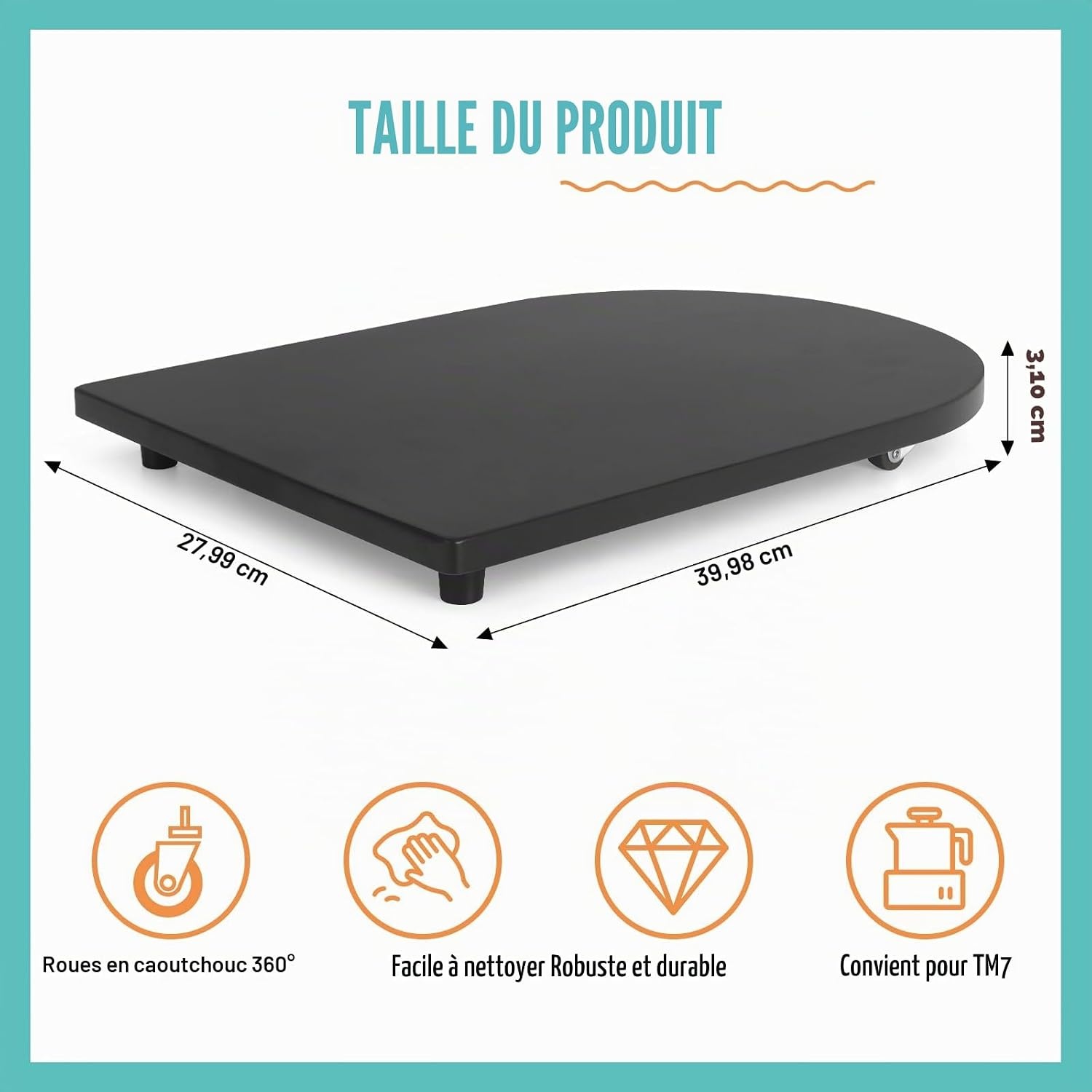 Planche de glissement pour Thermomix TM7 - Bambou noir - 31% de remise