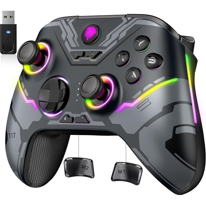 Manette Sans Fil RGB à Effet Hall Multiplateforme - 30% de remise