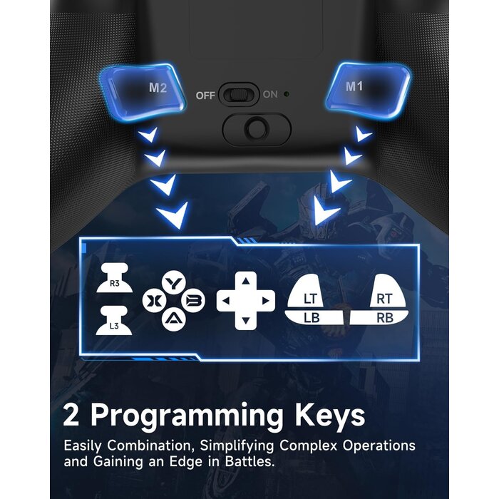 Manette Sans Fil RGB à Effet Hall Multiplateforme - 30% de remise