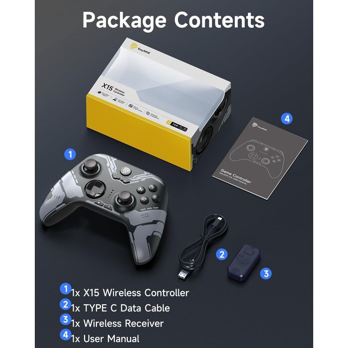 Manette Sans Fil RGB à Effet Hall Multiplateforme - 30% de remise