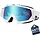 Masque de motocross et ski blanc avec verres bleus - 29% de remise