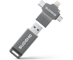 Clé USB 4-en-1 128 Go - Certifiée MFi - Noir - 42% de remise