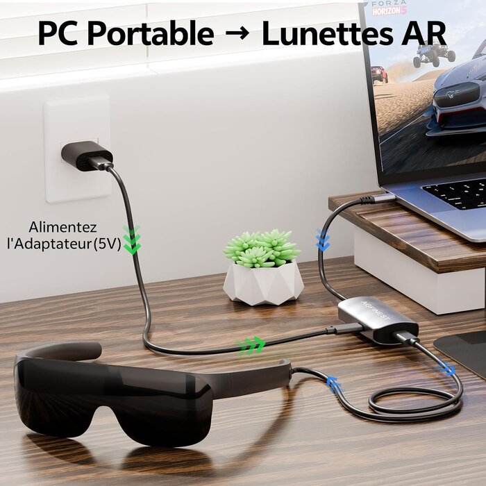 Adaptateur HDMI vers USB-C 4K 60Hz pour lunettes AR et consoles - 30% de remise
