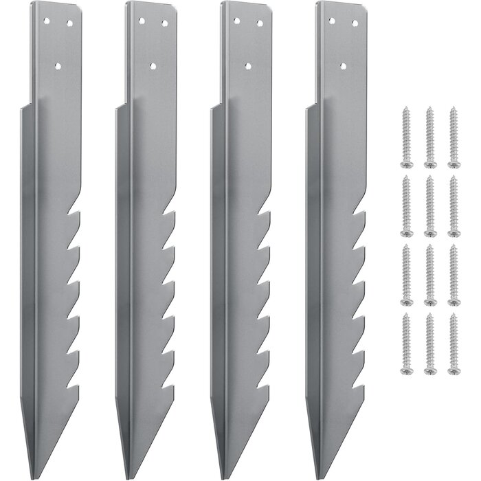 Lot de 4 ancrages de sol pour balançoire - 400 mm - 31% de remise