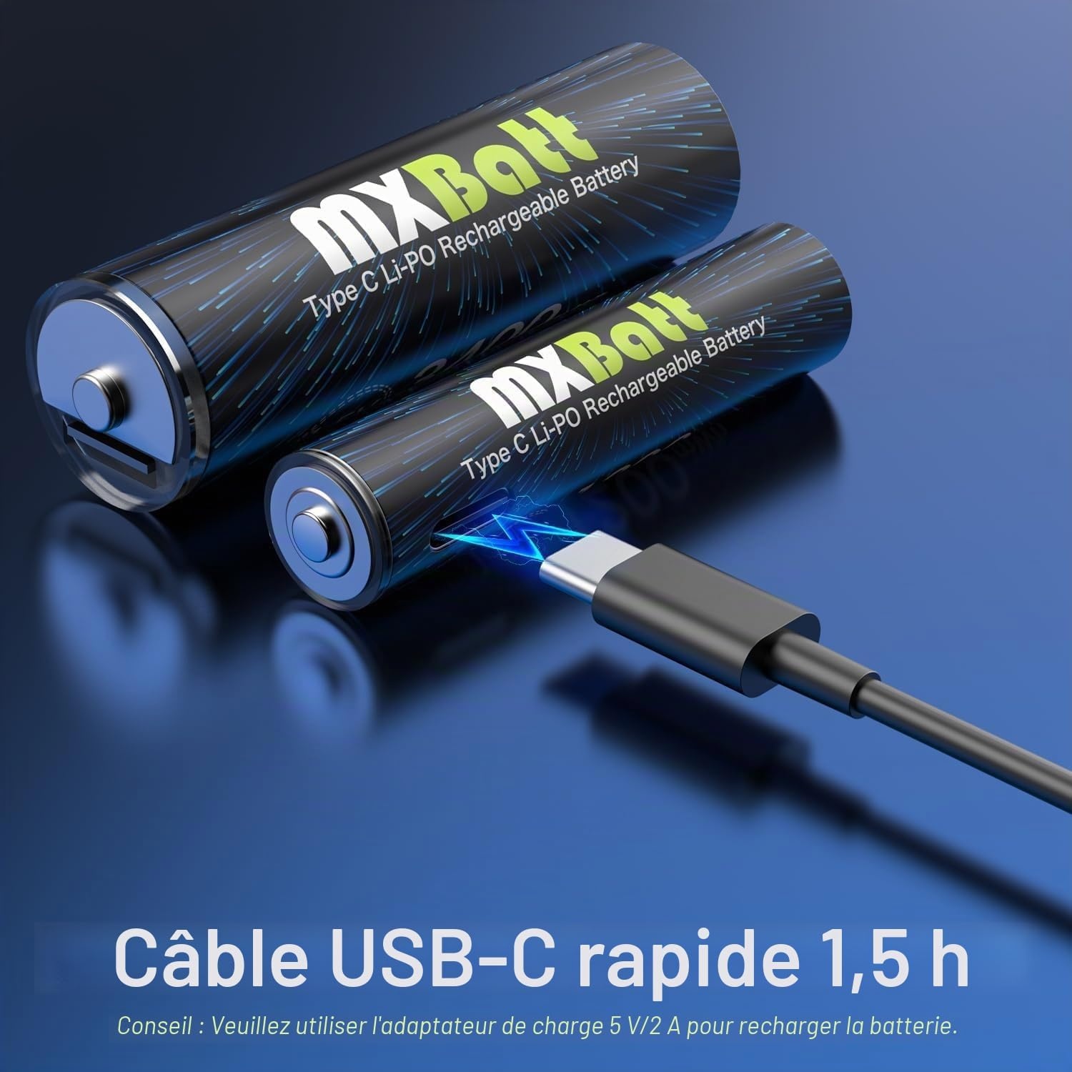Lot de 12 piles rechargeables USB-C AA/AAA - 33% de remise