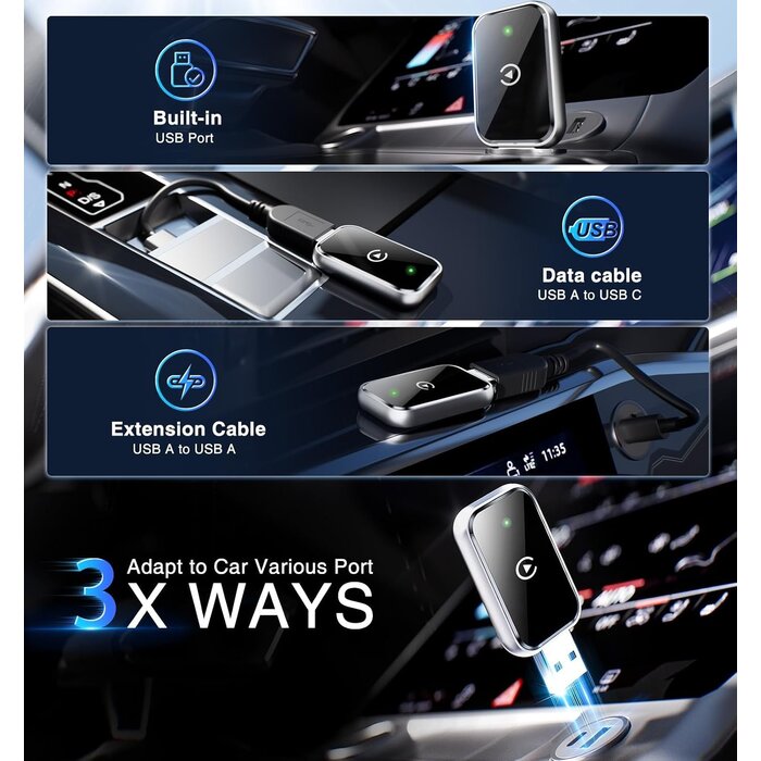 Adaptateur CarPlay sans fil USB - 32% de remise - Conversion fluide