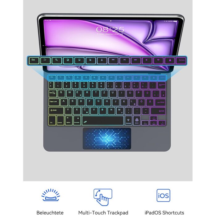 Clavier magnétique rétroéclairé pour iPad Pro/Air 13" - 33% de remise