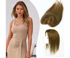Topper capillaire 30cm châtain clair avec frange - 43% de remise