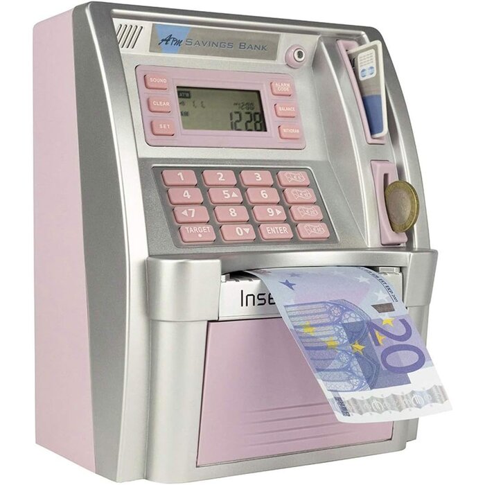 Tirelire électronique Distributeur de billets - Argenté - 33% de remise