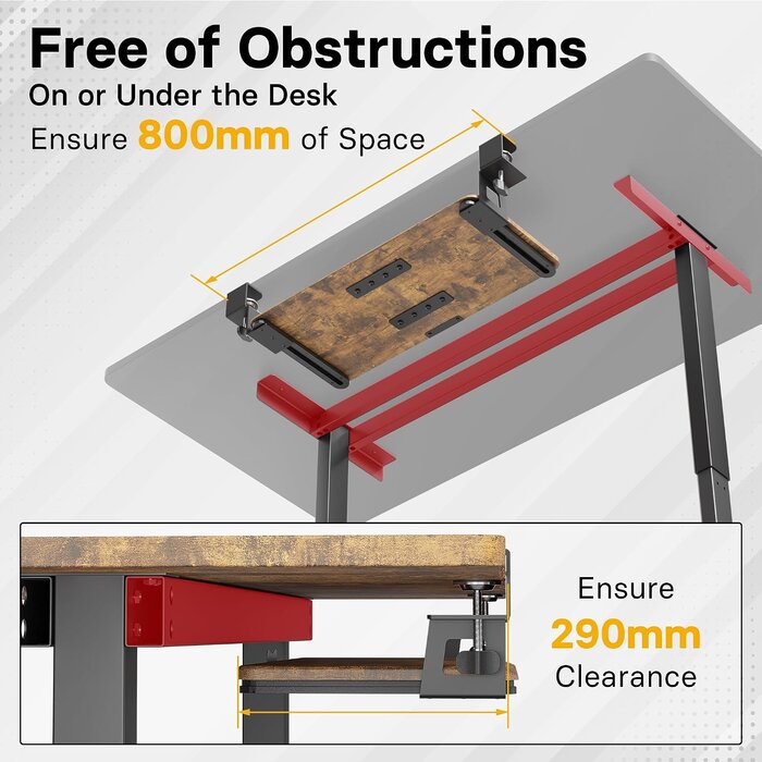 Tiroir à clavier coulissant 650x300mm ergonomique - 31% de remise