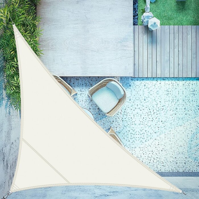 Voile d'ombrage carrée 4x4m - Sable - 34% de remise