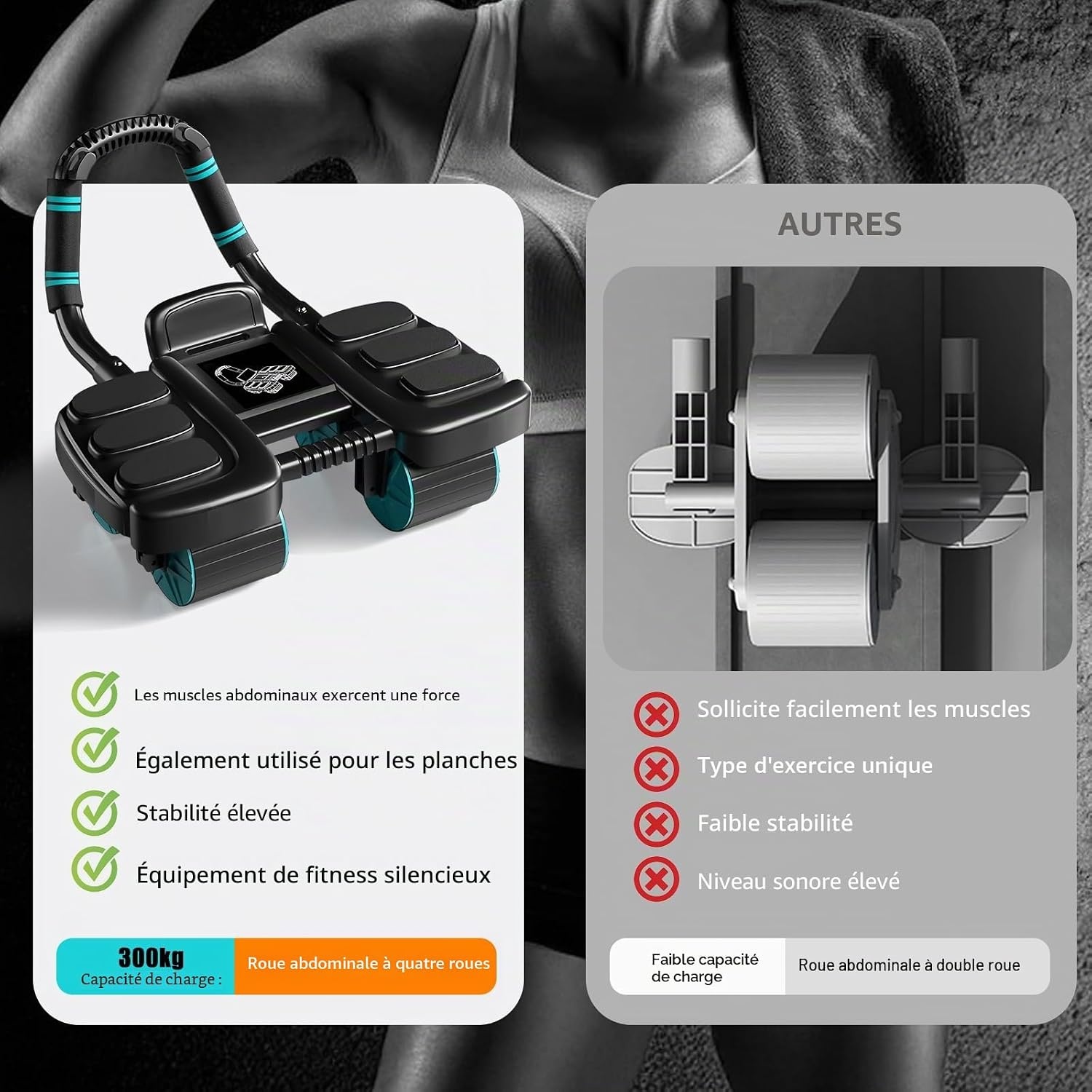 Appareil abdominal 2-en-1 avec rebond auto - 31% de remise
