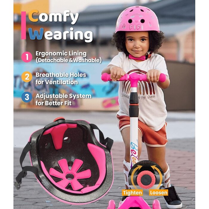 Casque de vélo enfant rose, taille S - 30% de remise