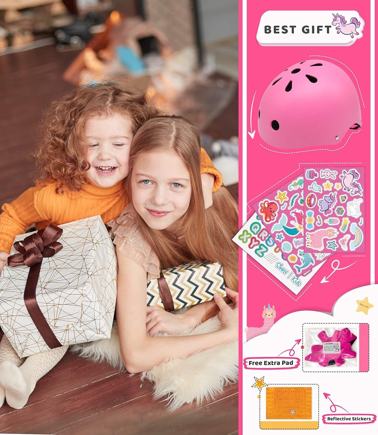 Casque de vélo enfant rose, taille S - 30% de remise