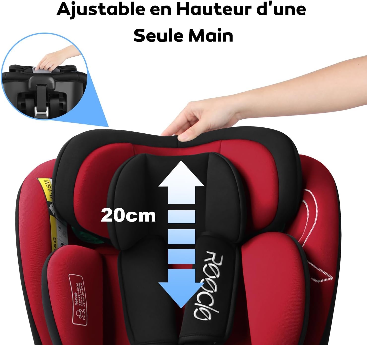 Siège auto pivotant 360° i-Size 40-150 cm Rouge - 34% de remise