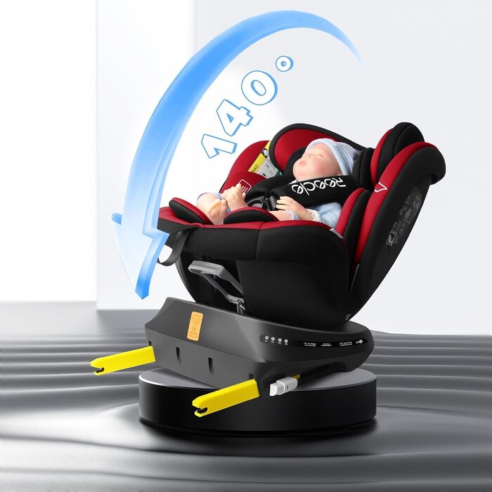 Siège auto pivotant 360° i-Size 40-150 cm Rouge - 34% de remise