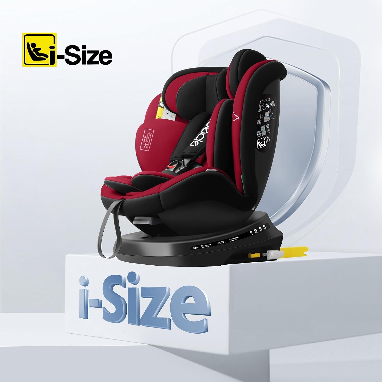Siège auto pivotant 360° i-Size 40-150 cm Rouge - 34% de remise