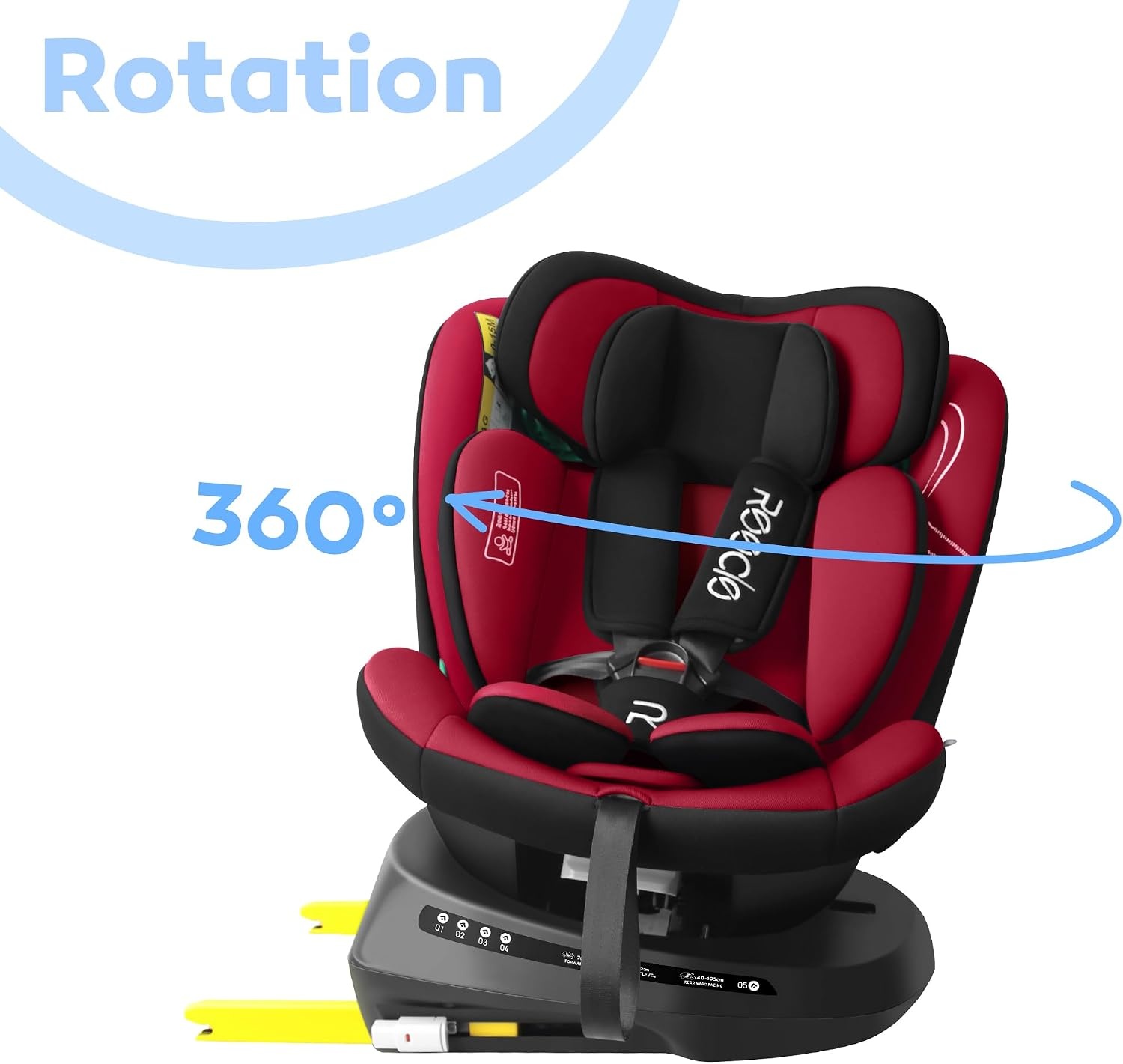 Siège auto pivotant 360° i-Size 40-150 cm Rouge - 34% de remise